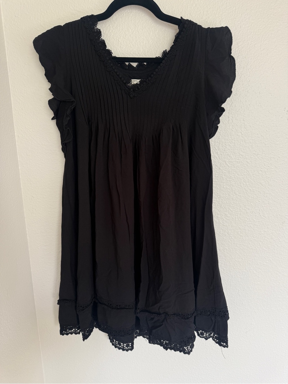 Johnny Was babydoll dress in black - Size small